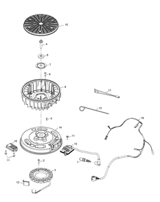 Kohler Kt740-3027 Ignition And Electrical Diagram and Parts List for Z-FORCEL60 (17ASDALD009-17BSDALD010)(2015) Cub Cadet Lawn Tractor